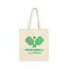 Illinois Cotton Canvas Pickleball Illinois Tote Bag