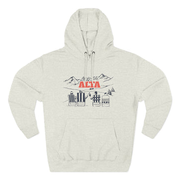 Buy oatmeal-heather Premium Alta, Alaska Après-ski Hoodie - Unisex Sweatshirt