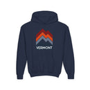 Vermont Youth Hoodie - Retro Mountain Vermont Youth Sweatshirt-4