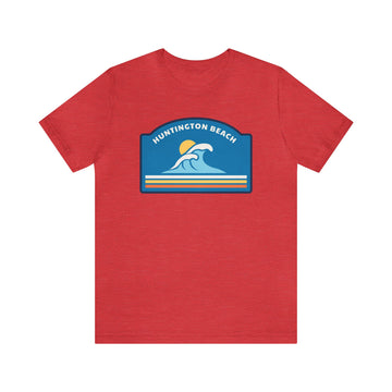 Buy heather-red Huntington Beach, California T-Shirt - Unisex Huntington Beach Shirt
