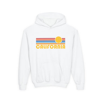 California Youth Hoodie - Retro Sunrise California Youth Sweatshirt
