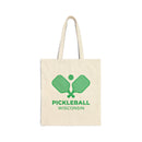 Wisconsin Cotton Canvas Pickleball Wisconsin Tote Bag-1