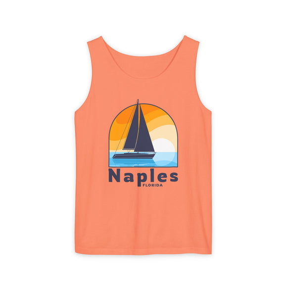 Naples, Florida Sailboat Tank Top | Comfort Colors 100% Cotton