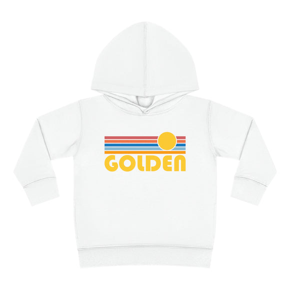 Golden, Colorado Toddler Hoodie - Retro Sunrise Unisex Golden Toddler Sweatshirt