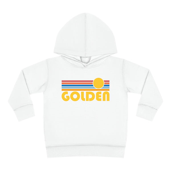 Golden, Colorado Toddler Hoodie - Retro Sunrise Unisex Golden Toddler Sweatshirt