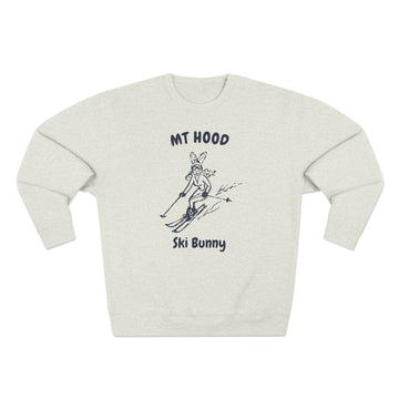 Buy oatmeal-heather Premium Mt Hood, Oregon Ski Bunny Sweatshirt