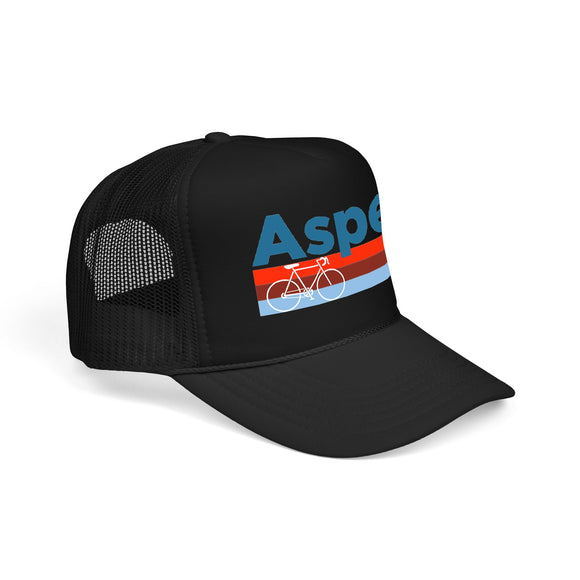 Aspen, Colorado Trucker Hat - Foam Aspen Bike Cap
