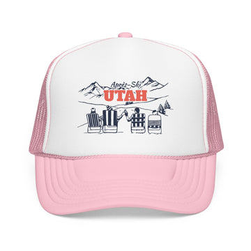 Buy light-pink-white Utah Après-ski Trucker Hat — Foam Mesh Cap
