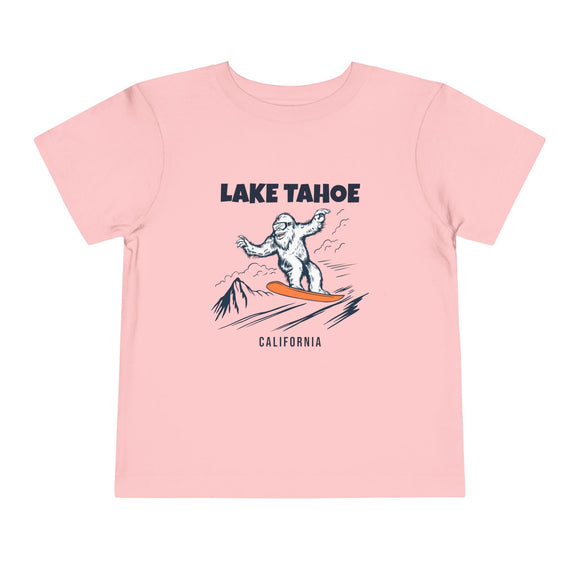 Lake Tahoe, California Yeti Snowboard Toddler Tee