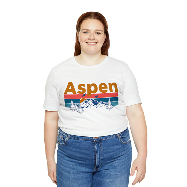 Aspen, Colorado Shirt - Mountain Sunset Unisex Aspen T-Shirt