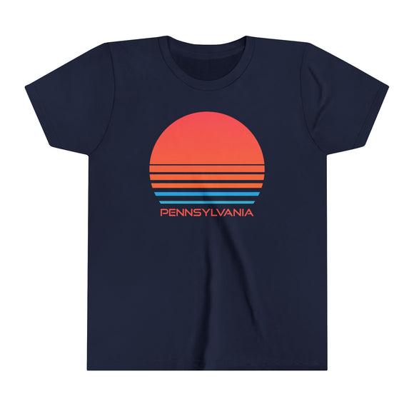 Pennsylvania Youth Shirt - Retro 80s Pennsylvania Kid's T-Shirt