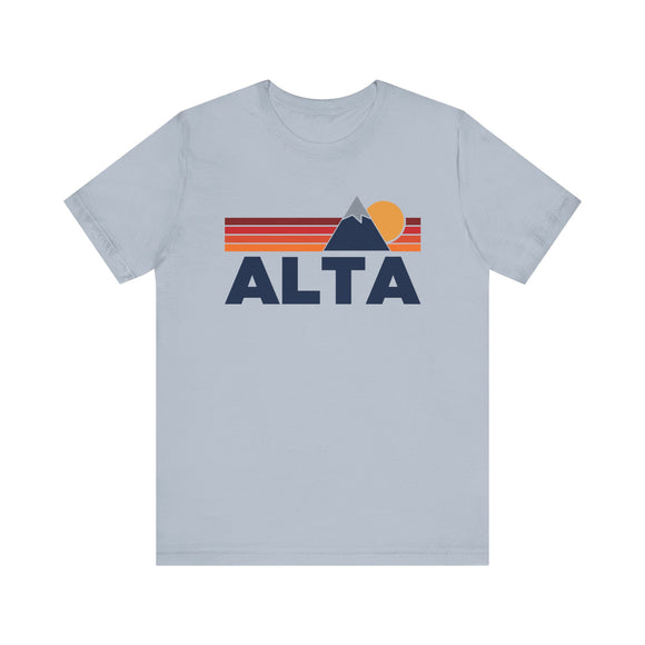 Retro Alta, Utah T-shirt, Mountain Tee, Vintage Alta Unisex Jersey Shirt, Outdoor Hiking Apparel