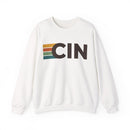 Cincinnati, Ohio CIN Retro Stripe Sweatshirt-1