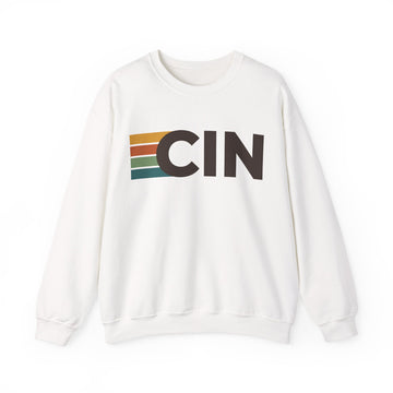 Cincinnati, Ohio CIN Retro Stripe Sweatshirt