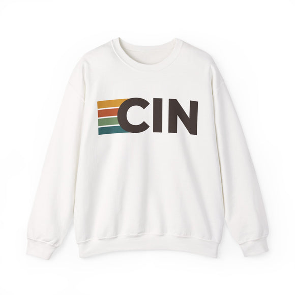 Cincinnati, Ohio CIN Retro Stripe Sweatshirt