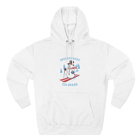 Premium Breckenridge, Colorado Skiing Snowman Hoodie