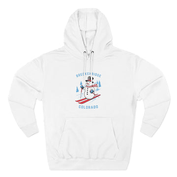 Premium Breckenridge, Colorado Skiing Snowman Hoodie