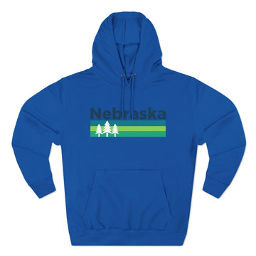 Buy royal-blue Premium Nebraska Hoodie - Retro Unisex Sweatshirt