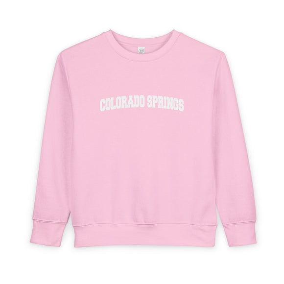 Colorado Springs, Colorado Toddler Sweatshirt - Colorado Springs Toddler Crewneck Sweatshirt