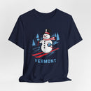 Vermont T Shirt - Ski Snowman Graphic Vermont Tee-16