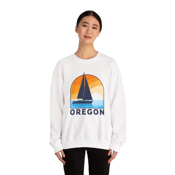 Oregon Sweatshirt - Sailboat Oregon Crewneck Sweatshirt