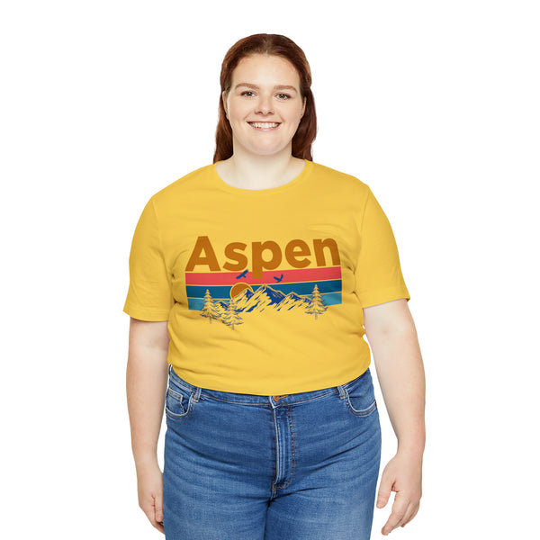 Aspen, Colorado Shirt - Mountain Sunset Unisex Aspen T-Shirt