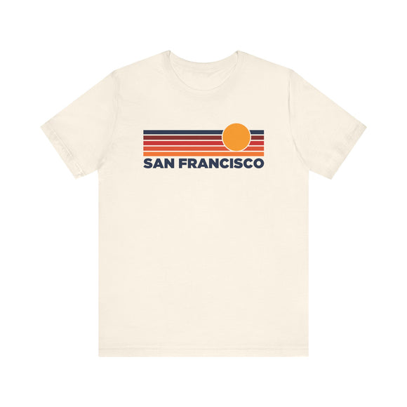 San Francisco, California T-Shirt Retro Sun Ombre Unisex Tee, Vintage California Tee, Mountain Sun San Francisco Tee, Souvenir Shirt