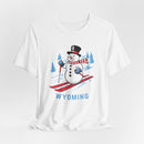 Wyoming T Shirt - Ski Snowman Graphic Wyoming Tee-7
