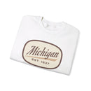 Michigan Sweatshirt - Unisex Retro Michigan Crewneck Sweatshirt-16