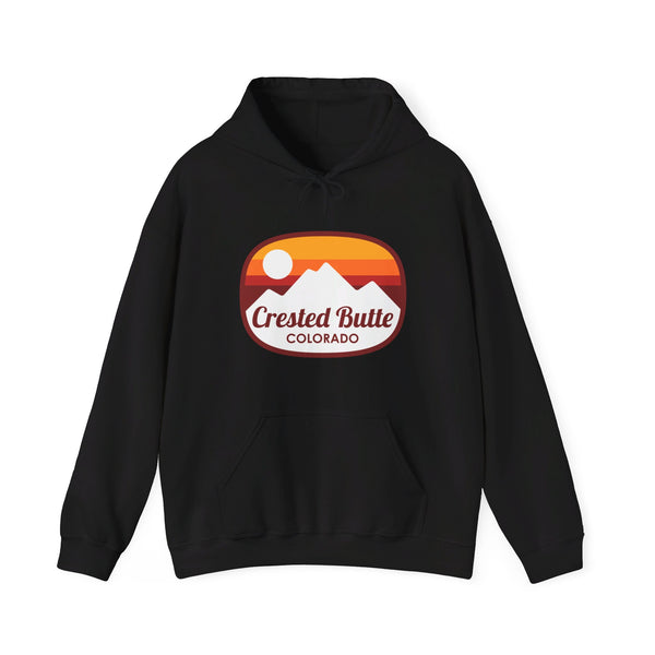 Crested Butte, Colorado Hoodie - Retro Ombre Unisex Crested Butte Hoodie Sweatshirt