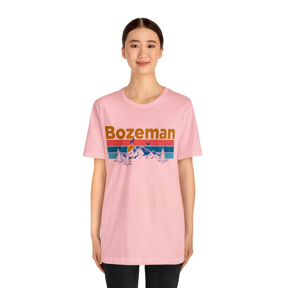 Bozeman, Montana Shirt - Mountain Sunset Unisex Bozeman T-Shirt