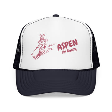 Buy navy-white-navy Aspen, Colorado Ski Bunny Foam Trucker Hat