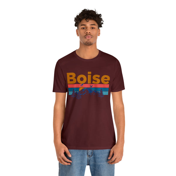 Boise, Idaho Shirt - Mountain Sunset Unisex Boise T-Shirt