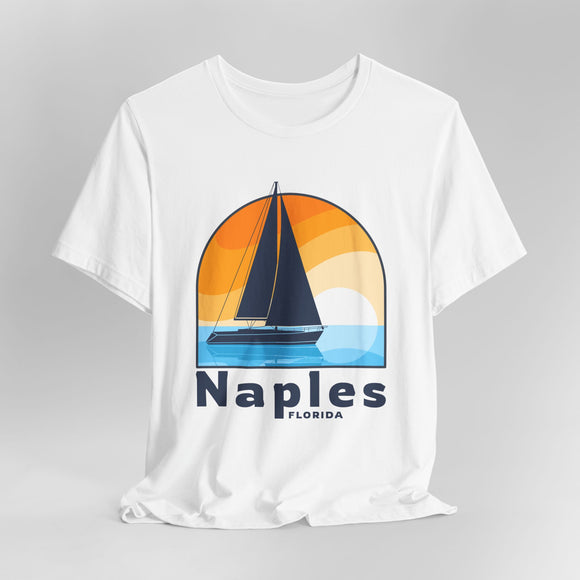 Naples, Florida T Shirt - Sailboat Tee