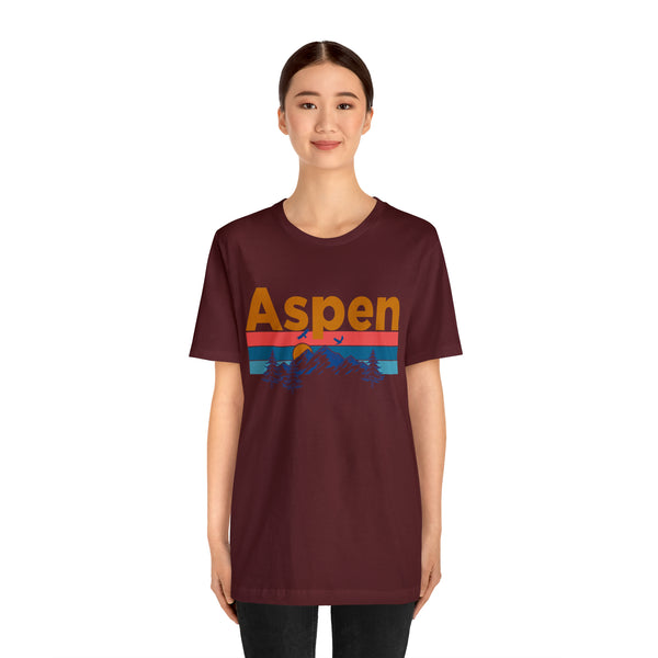 Aspen, Colorado Shirt - Mountain Sunset Unisex Aspen T-Shirt