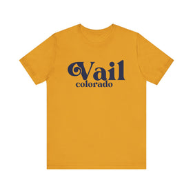 Buy mustard Vail, Colorado Graphic Tee, Casual T-Shirt, Vintage Style Shirt