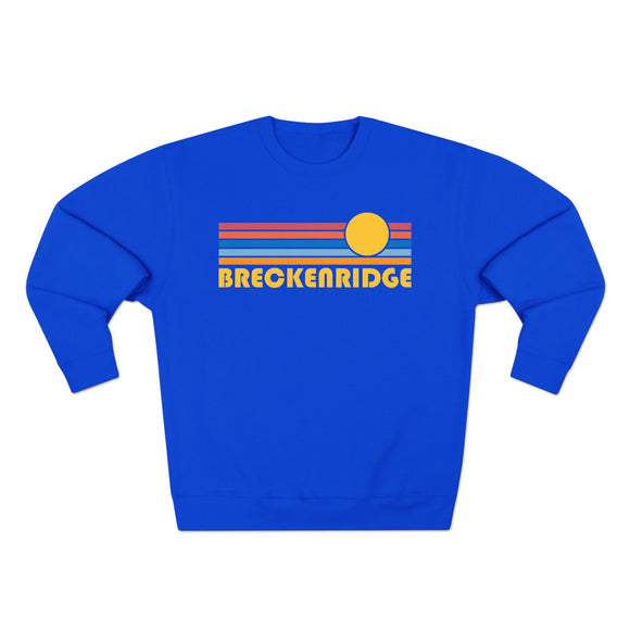 Premium Breckenridge, Colorado Retro Sun Graphic Sweatshirt