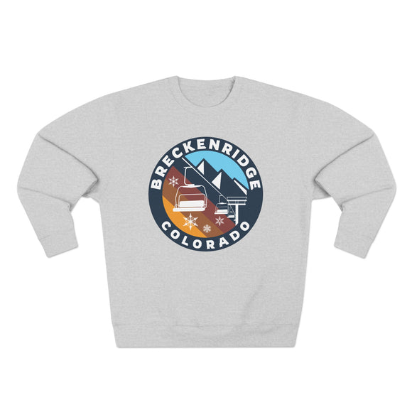 Premium Breckenridge, Colorado Mountain Ski Lift Sweatshirt