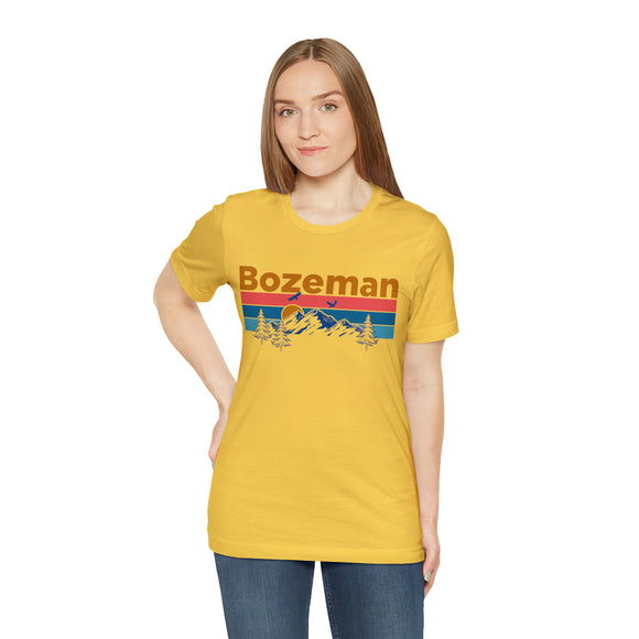 Bozeman, Montana Shirt - Mountain Sunset Unisex Bozeman T-Shirt