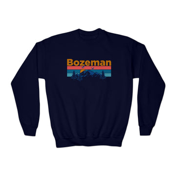 Buy navy Bozeman, Montana Youth Sweatshirt - Unisex Kid's Bozeman Crewneck Sweatshirt