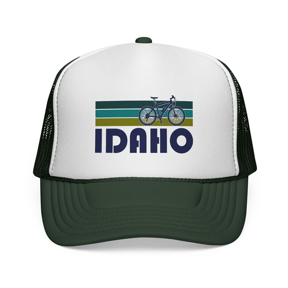 Idaho Retro Bike Trucker Hat - Vintage Style Idaho Cap