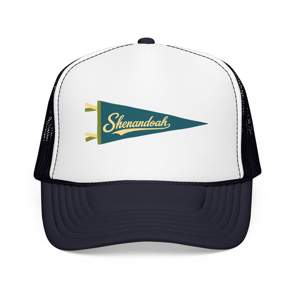 Shenandoah National Park Pennant Trucker Hat — Vintage Foam Mesh Cap