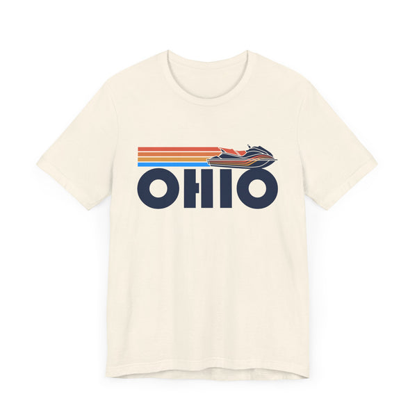 Ohio T Shirt - Retro Jetski PWC Graphic Ohio Tee