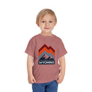 Wyoming Toddler T-Shirt - Retro Palm Tree Unisex Toddler Wyoming Shirt-7