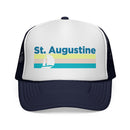 St Augustine, Florida Retro Sailboat Trucker Hat-2