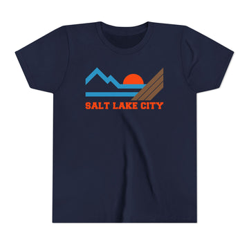 Buy navy Salt Lake City, Utah Youth Graphic Tee - Kids Salt Lake City T Shirt
