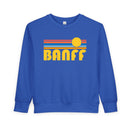 Banff, Canada Toddler Sweatshirt - Retro Sun Banff Toddler Crewneck Sweatshirt-2