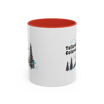 Telluride, Colorado Retro Snow Skiing Mountain 11 oz Mug, Ski Lodge Decor Coffee Cup, Mountain Gondola  Lover Gift, Retro Skiing Mug - 0
