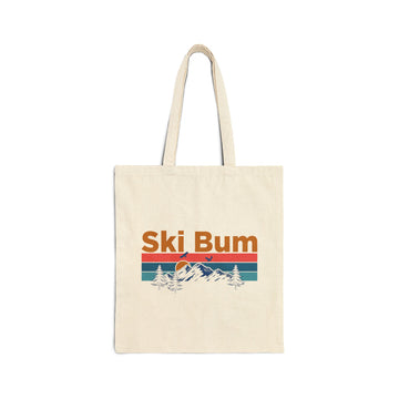 Ski Bum Tote Bag - Cotton Canvas Ski Bum Bag