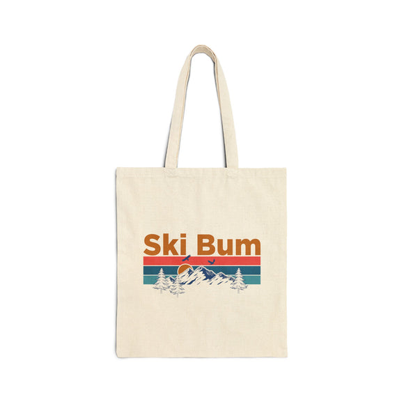 Ski Bum Tote Bag - Cotton Canvas Ski Bum Bag